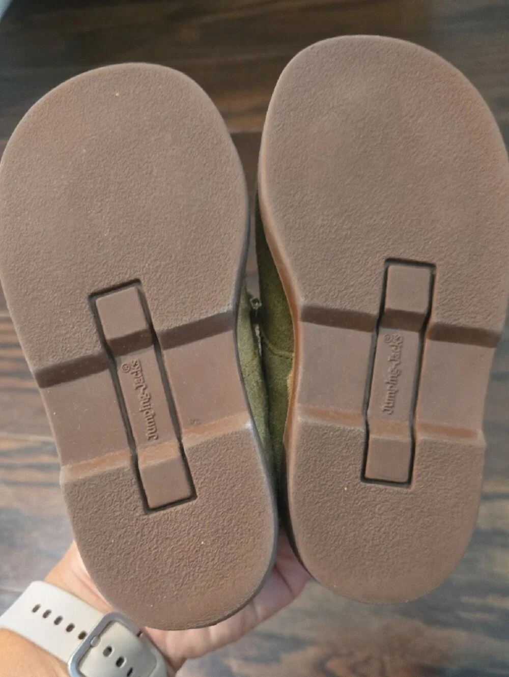 Jumping Jacks Kids Suede Lace-Up Shoes in Tan